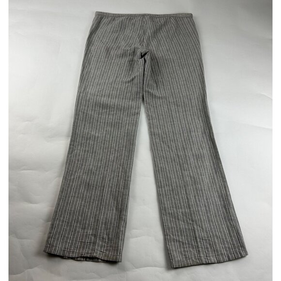 Victoria's Secret Neutral Striped Linen Wide Leg Lounge Pant 2 - Picture 5 of 6